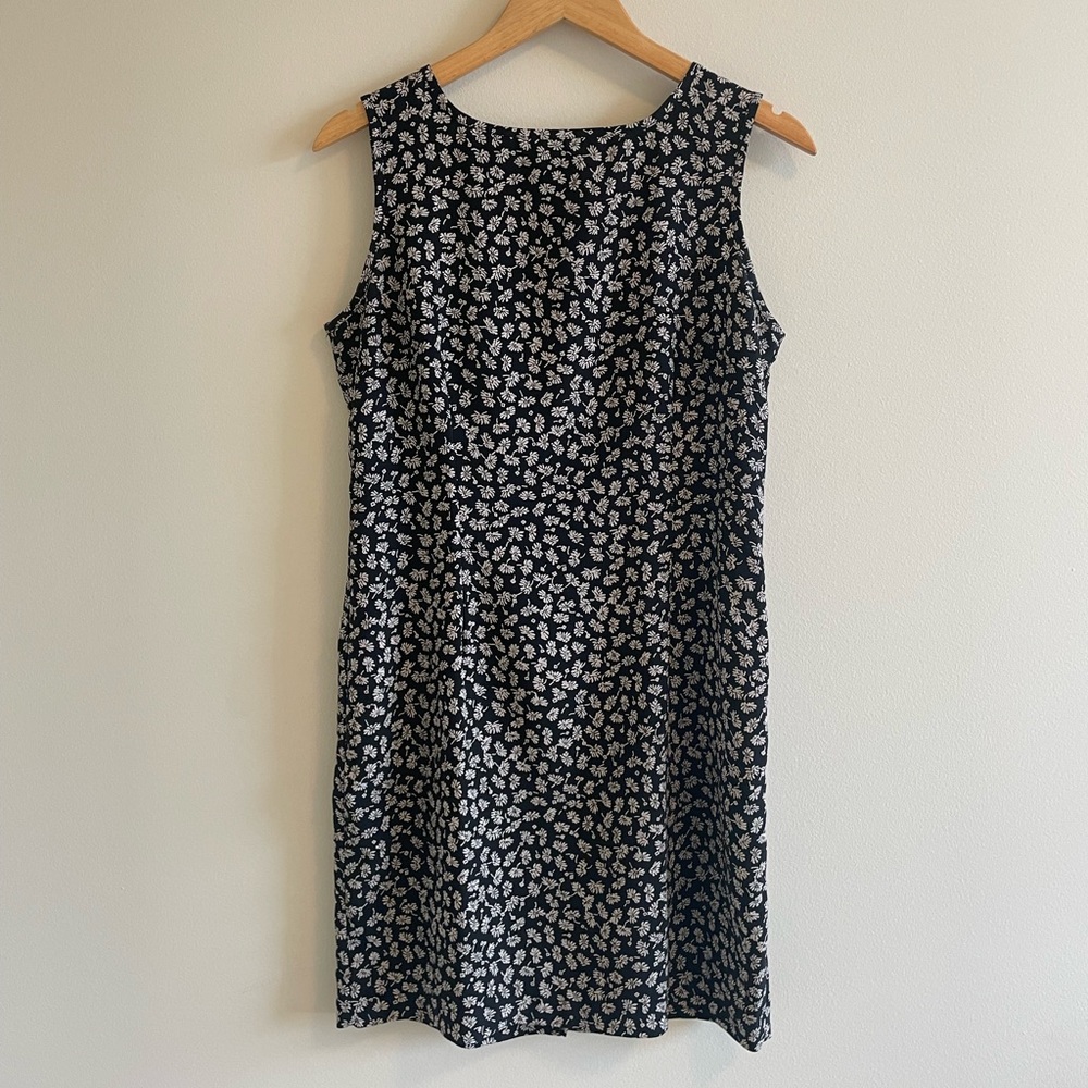 J.B.S.LTD. Vintage Black Floral Dress Size Medium